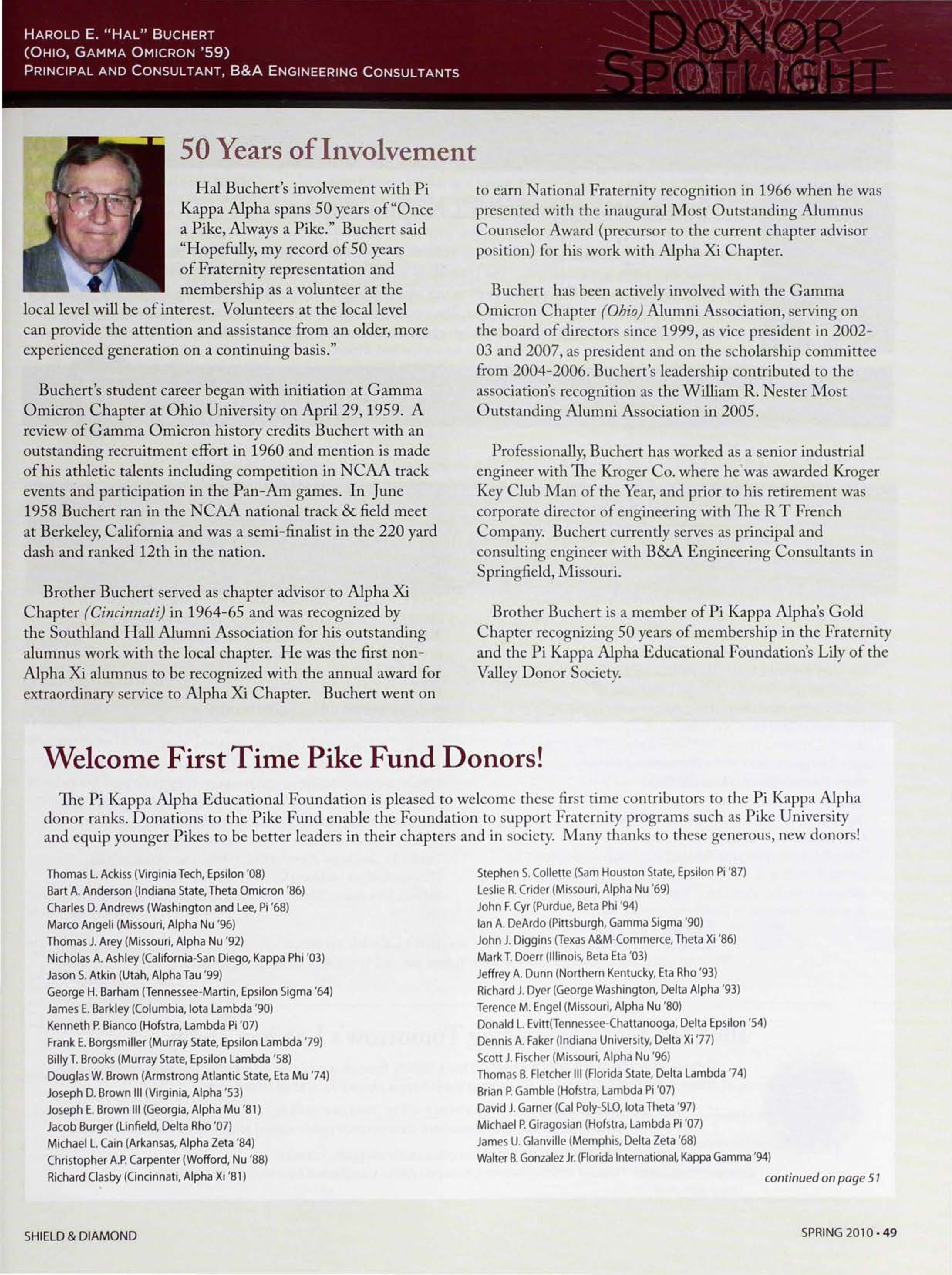 50 Years of Involvement